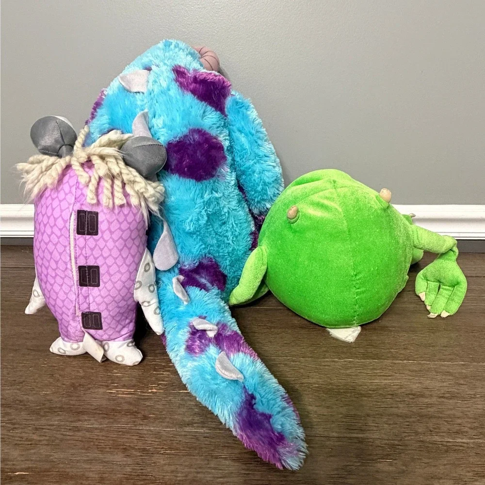 Disney Monsters Inc. Sulley, Mike Wazowsk,i &‎ Boo Plush Set